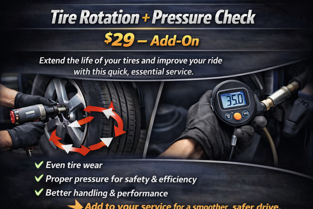Tire Rotation + Pressure Check — WesternRepair